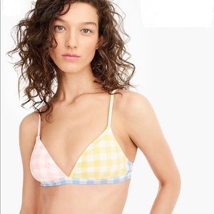 J. Crew top oversized gingham - multicolored NWT L